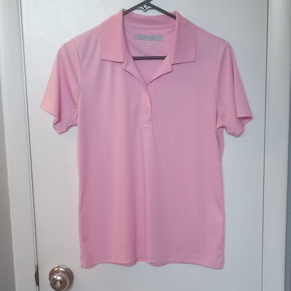 GREG NORMAN WOMEN'S PINK POLO GOLF SHIRT Size M